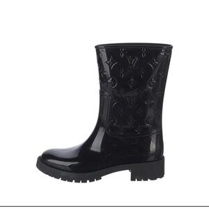 Louis Vuitton Glossy Black Rain Boots Brand New in Box